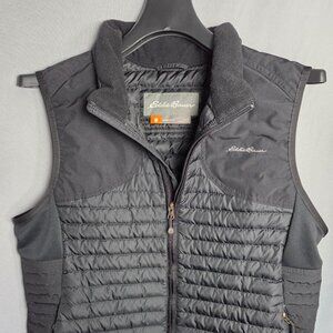 Eddie Bauer Puffer Vest Sport Shop Women’s Black Full-Zip Size Large